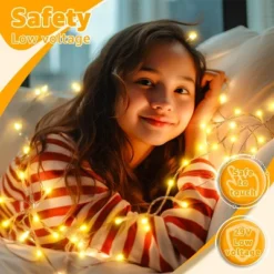 Itopfox 120LED String Lights, Waterproof Connectable Fairy Lights With Timer 8 Modes, Warm White Plug In Christmas Light For Indoor Outdoor Decor 14 Itopfox 120LED String Lights, Waterproof Connectable Fairy Lights With Timer 8 Modes, Warm White Plug In Christmas Light For Indoor Outdoor Decor -Kid's Home GUEST 63a470c6 d8ce 430f b251 65f9ad080621