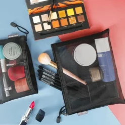 Itopfox 6-Pack Mesh Cosmetic Pouches With Zipper For Makeup, Toiletries, And Organizing Home Or Office Essentials (Black) 9 Itopfox 6-Pack Mesh Cosmetic Pouches With Zipper For Makeup, Toiletries, And Organizing Home Or Office Essentials (Black) -Kid's Home GUEST 63f03de5 b8a3 4b20 a624 158979afca15