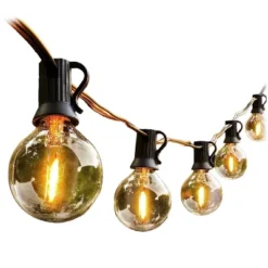 Itopfox 100ft Outdoor String Lights Waterproof Connectable Dimmable With 62 LED Shatterproof Bulb UL Listed G40 Globe Patio Lights For Backyard Porch -Kid's Home GUEST 63f6ddc8 0ef7 4a26 8e81 786809845f96