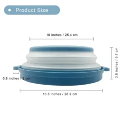 Itopfox Microwave Food Cover With Handle - Collapsible Vented Silicone Splash Guard & Tray For Heating, Doubles As Draining Basket For Washing Fruits -Kid's Home GUEST 646906bb 9ed4 4780 a717 6dcb30bcd91b