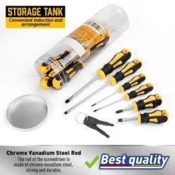 Itopfox 10-Piece Magnetic Screwdrivers Set With 5 Phillips & 5 Slotted Tips, Professional Cushion Grip For Comfort & Control, Includes Storage Bucket 9 Itopfox 10-Piece Magnetic Screwdrivers Set With 5 Phillips & 5 Slotted Tips, Professional Cushion Grip For Comfort & Control, Includes Storage Bucket -Kid's Home GUEST 64b0c404 e36d 466a ae67 7e70149ce209