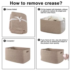 Itopfox Woven Blanket Storage Basket With Handle, Cotton Rope Basket For Organizing, Blanket Basket For Living Room, Toy Basket For Nursery, Brown -Kid's Home GUEST 654e428d 8468 4ae2 81ae 36e396a58fae