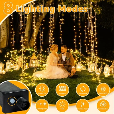 Itopfox 120LED String Lights, Waterproof Connectable Fairy Lights With Timer 8 Modes, Warm White Plug In Christmas Light For Indoor Outdoor Decor 2 Itopfox 120LED String Lights, Waterproof Connectable Fairy Lights With Timer 8 Modes, Warm White Plug In Christmas Light For Indoor Outdoor Decor - Image 2