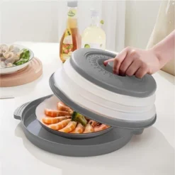 Itopfox Microwave Splatter Cover With Anti-scald Base Plate, Large Plastic & Silicone Vented Collapsible Guard Lid, Plate Holder & Kitchen Colander 14 Itopfox Microwave Splatter Cover With Anti-scald Base Plate, Large Plastic & Silicone Vented Collapsible Guard Lid, Plate Holder & Kitchen Colander -Kid's Home GUEST 66d5da6b 187f 411b aa33 d9f0d6ae92d7