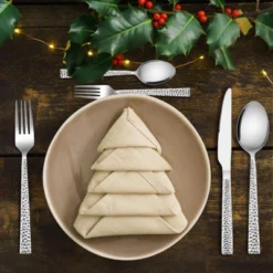 Itopfox Hammered Silverware Set, 40-Piece Stainless Steel Flatware For 8, Includes Dinner Knives, Forks, Spoons, Modern Design, Mirror Polish -Kid's Home GUEST 66e4309b a246 471a 99e8 8c454e0eabf3