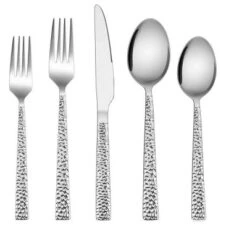 Itopfox Hammered Silverware Set, 40-Piece Stainless Steel Flatware For 8, Includes Dinner Knives, Forks, Spoons, Modern Design, Mirror Polish -Kid's Home GUEST 672a326c c044 47c3 bf6b 1aed8ed4ac0e
