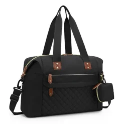 Itopfox Large Waterproof Diaper Bag Tote With Pacifier Case, Shoulder Straps & Stroller Clips For Moms And Dads, Black -Kid's Home GUEST 6b9845ad 88fb 4d6c b35e 9533f522bf69