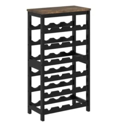 Itopfox 6-Tier Bamboo Wine Rack Freestanding Floor, 24 Bottles Wine Storage Shelves With Table Top, Stackable Display For Kitchen, Bar Rustic Brown 15 Itopfox 6-Tier Bamboo Wine Rack Freestanding Floor, 24 Bottles Wine Storage Shelves With Table Top, Stackable Display For Kitchen, Bar Rustic Brown -Kid's Home GUEST 6c216161 eb5e 4064 abea e3701a9b2604