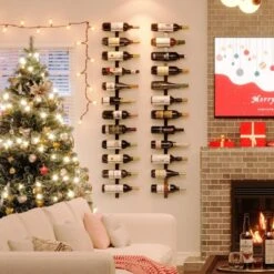 Itopfox 12 Bottle Wall-Mounted Wine Rack, Detachable Storage Organizer Used As One Or Four, DIY Wall Hanging Bottle Holder For Dining Room, Bar -Kid's Home GUEST 6c9f0e77 96cd 4da1 8bf8 246c948c53d5