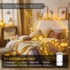 Itopfox 100 LED Connectable Globe String Lights Indoor Bedroom, Warm White Christmas Fairy Lights With Remote, 8 Modes Hanging For Room Classroom
