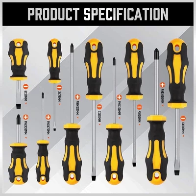 Itopfox 11-Piece Magnetic Screwdriver Set With 5 Phillips And 5 Flat Head Tips For Secure Fastening And Loosening, Includes Storage Box 2 Itopfox 11-Piece Magnetic Screwdriver Set With 5 Phillips And 5 Flat Head Tips For Secure Fastening And Loosening, Includes Storage Box - Image 2