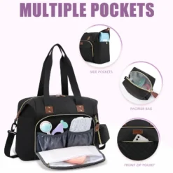 Itopfox Large Travel Diaper Tote With Pacifier Case, Multifunction Baby Bag For Mom And Dad, Spacious And Organized Storage -Kid's Home GUEST 6d92e671 e2d5 451e 87b1 d98bd645cc48