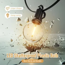 Itopfox Outdoor String Lights - Waterproof LED Globe Patio Lights 30 Ft With Shatterproof Bulbs Connectable Hanging Light For Backyard, Bistro, Porch 11 Itopfox Outdoor String Lights - Waterproof LED Globe Patio Lights 30 Ft With Shatterproof Bulbs Connectable Hanging Light For Backyard, Bistro, Porch -Kid's Home GUEST 6e08de91 e401 4089 9ebb 93a56ccc05f5