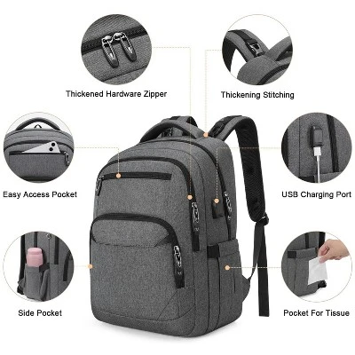 Itopfox Multi-Function Baby Diaper Backpack With Portable Changing Pad, Pacifier Holder, USB Charging Port, Ideal For Moms And Dads 4 Itopfox Multi-Function Baby Diaper Backpack With Portable Changing Pad, Pacifier Holder, USB Charging Port, Ideal For Moms And Dads - Image 4