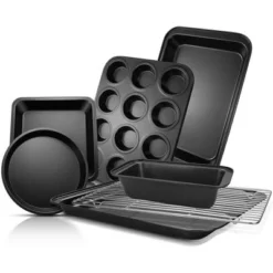 Itopfox Nonstick Bakeware Set, 7-Piece Carbon Steel Baking Pans With Cooling Rack, Stackable Design, Perfect For Cakes, Muffins, Pizza And More 13 Itopfox Nonstick Bakeware Set, 7-Piece Carbon Steel Baking Pans With Cooling Rack, Stackable Design, Perfect For Cakes, Muffins, Pizza And More -Kid's Home GUEST 6f40edc8 94fe 428f b781 e2e83af9463a