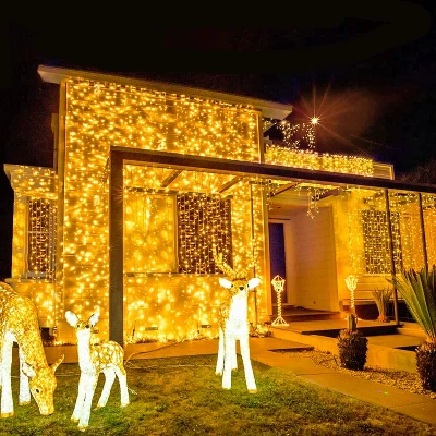 Itopfox 168FT 600 LED Christmas Lights Outdoor Waterproof 8 Modes Indoor String Lights For Outside Warm White Lights Plug In For Wedding Party 6 Itopfox 168FT 600 LED Christmas Lights Outdoor Waterproof 8 Modes Indoor String Lights For Outside Warm White Lights Plug In For Wedding Party - Image 6