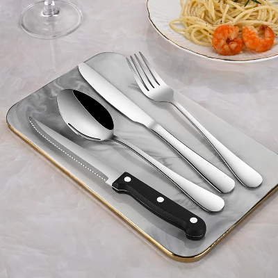 Itopfox 24-Piece Silverware Set With Steak Knives, Flatware Set For 4 Food-Grade Stainless Steel Cutlery Set Includes Knife Spoon Fork, Mirror Finish 6 Itopfox 24-Piece Silverware Set With Steak Knives, Flatware Set For 4 Food-Grade Stainless Steel Cutlery Set Includes Knife Spoon Fork, Mirror Finish - Image 6