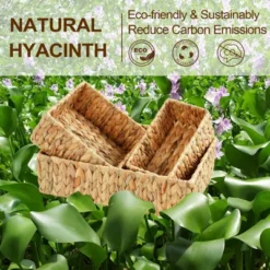 Itopfox Hand Woven Water Hyacinth Storage Baskets Set Of 3 Natural Wicker Baskets For Organizing Pantry Shelf, Closet, Bathroom, Living Room, Bedroom 12 Itopfox Hand Woven Water Hyacinth Storage Baskets Set Of 3 Natural Wicker Baskets For Organizing Pantry Shelf, Closet, Bathroom, Living Room, Bedroom -Kid's Home GUEST 722a5fbb f8e6 4b66 ad79 21f36bada8c4