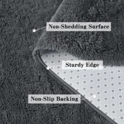 Itopfox Fluffy Dark Grey Area Rug For Bedroom Living Room, Soft Plush Shaggy Deep Gray Kids Rug, Non-Slip And Machine Washable Carpet For Dorm Decor -Kid's Home GUEST 733ff34f af28 490d 8059 5202cf094c31