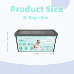 Itopfox Diaper Pail Refill Bags, 30 Count, Compatible With Easy Roll Signature & Platinum Pails, 7-Layer Odor Barrier -Kid's Home GUEST 736b2534 68ee 4493 9ce6 4a74e361f6da