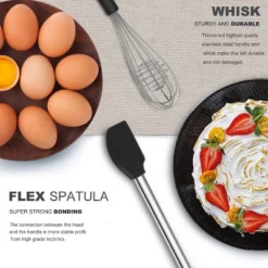 Itopfox Kitchen Utensil Set With 33 Silicone Cooking Tools For Nonstick Cookware - Stainless Steel Spatula Set & Useful Pots And Pans Accessories -Kid's Home GUEST 7519cb22 1945 488c ae1b 4b53073c7866