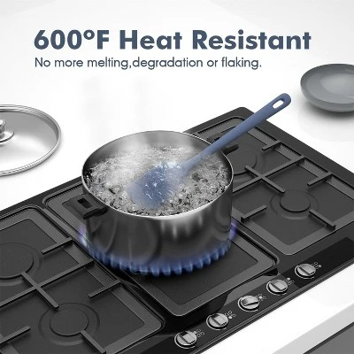 Itopfox 5-Piece Silicone Spatula Set, Food Grade Rubber Spatulas With Ergonomic Grip, Heat Resistant For Nonstick Cookware, Cooking, Baking 1 Itopfox 5-Piece Silicone Spatula Set, Food Grade Rubber Spatulas With Ergonomic Grip, Heat Resistant For Nonstick Cookware, Cooking, Baking