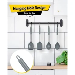 Itopfox 4-Piece Silicone Cooking Utensil Set Non-Stick Spatulas & Spoons Heat-Resistant Kitchen Tools For Frying, Mixing, Serving, Draining, Stirring -Kid's Home GUEST 75b04019 26f8 46e3 8e84 affbb2fe1c4c