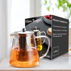 Itopfox Glass Teapot Stovetop Safe, Borosilicate Clear Tea Kettle With Removable Stainless Steel Infuser, Ideal For Loose Leaf And Blooming Tea 10 Itopfox Glass Teapot Stovetop Safe, Borosilicate Clear Tea Kettle With Removable Stainless Steel Infuser, Ideal For Loose Leaf And Blooming Tea -Kid's Home GUEST 75e64056 809d 49e5 9559 5232e3918a49