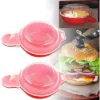 Itopfox Microwave Egg Muffin Breakfast Sandwich Maker - Cooks Perfect Round Eggs In 1 Minute, Non-Stick, Easy To Clean, Includes 2 Egg Cookers