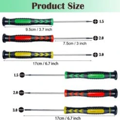 Itopfox Magnetic Screwdriver Set With Non-Slip Handle - 6 Piece Phillips & Flathead For Electronics, Watch, Jewelry, PC Repair - Color Coated Tips -Kid's Home GUEST 77a89bab 7fa4 4e8c a7ab 67a4a8c29f64