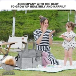 Itopfox Large Tote Diaper Bag For Baby Boys And Girls, Adjustable Shoulder Strap, Multiple Pockets, Waterproof -Kid's Home GUEST 7851a2c2 ecf2 4c90 bf2a 8542b645c2f1