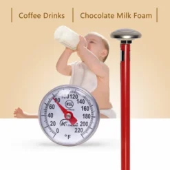 Itopfox Instant Read Dial Thermometer For Coffee Drinks, Chocolate Milk Foam, Stainless Steel With Temperature Clamp -Kid's Home GUEST 799fbd14 d3bb 4f89 8b68 8e70e1a92ff0
