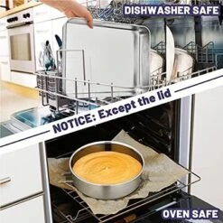 Itopfox Stainless Steel Bakeware Set, 12-Piece Kitchen Baking Pans With Rack, Square Cake Pan, Lasagna Pan, Loaf Pan, Muffin Pan, Pizza Tray & Covers -Kid's Home GUEST 79ecaba9 0f22 44fe 8049 548ec6b2f6bf