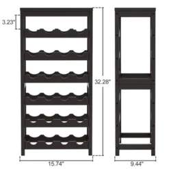 Itopfox 24 Bottle Freestanding Wine Rack With Table Top, 6 Tier Bamboo Wine Shelf For Kitchen, Bar, Dining Room, Living Room - Dark Brown 14 Itopfox 24 Bottle Freestanding Wine Rack With Table Top, 6 Tier Bamboo Wine Shelf For Kitchen, Bar, Dining Room, Living Room - Dark Brown -Kid's Home GUEST 7a6607be f55d 4dba be0e 3dedad571659
