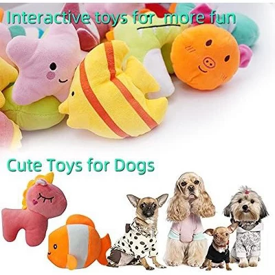 Itopfox 27 Pack Puppy Squeaky Toy, Different Designs Squeakers Pet Toys, Cute Bulk Plush Dog Toys For Small Dogs 3 Itopfox 27 Pack Puppy Squeaky Toy, Different Designs Squeakers Pet Toys, Cute Bulk Plush Dog Toys For Small Dogs - Image 3