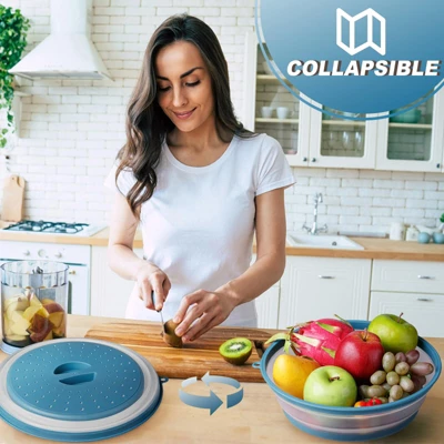 Itopfox 4 In 1 Vented Collapsible Microwave Splatter Cover & Mat, Kitchen Dish Bowl Plate Lid For Food, Dishwasher-Safe, BPA-Free Silicone & Plastic 5 Itopfox 4 In 1 Vented Collapsible Microwave Splatter Cover & Mat, Kitchen Dish Bowl Plate Lid For Food, Dishwasher-Safe, BPA-Free Silicone & Plastic - Image 5