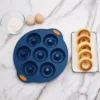 Itopfox 31-Piece Silicone Baking Pans Set, Nonstick Bakeware With Metal Reinforced Frame, Navy Blue, Perfect For Cakes, Muffins, Breads