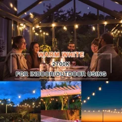 Itopfox 240FT Waterproof LED Outdoor String Lights, Shatterproof Vintage Lighting For Patio, Backyard, Porch, Gazebo, Warm White Dimmable Commercial -Kid's Home GUEST 7e110fa5 09c1 45a2 995c 1c135aa42962