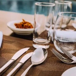 Itopfox 45-Piece Silverware Set, Durable Stainless Steel Flatware For 8, Ergonomic Design With Steak Knives, Rust-proof, Dishwasher Safe Kitchen -Kid's Home GUEST 7e921823 1820 4ced b611 db9df5b5ae5f