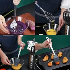 Itopfox Stainless Steel Cooking Utensils Set, 13 Pieces Kitchen Tools Set With Holder, Non-Stick, Heat Resistant, Dishwasher Safe -Kid's Home GUEST 814286da 6ada 465a 9515 6f1e7feb7c17