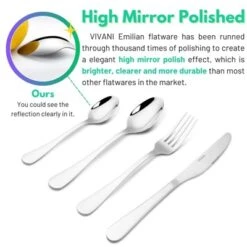 Itopfox 16 Piece Silverware Set For 4, Premium Stainless Steel Cutlery Set, Utensil Sets, Flatware For 4, Forks Spoons And Knives Set Dishwasher Safe -Kid's Home GUEST 81756de3 6d68 4e6f 83a2 2c2b2163718f