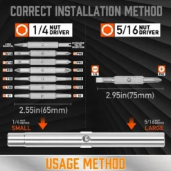 Itopfox 18-in-1 Multi-bit Screwdriver Set With Ergonomic Handle, Includes Slotted/Philips/Pozi/Torx/Square Bits & Nut Driver For Home & Car Repair