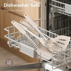 Itopfox Silicone Cooking Utensils Set 35 Pcs Kitchen Utensils With Holder Stainless Steel Handle Spatula, Spoons, Pasta Server, Cheese Grater, Masher -Kid's Home GUEST 82a2b8d4 b491 4b5d 8180 5d19a9cb695d