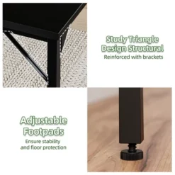 Itopfox 40 Inch Computer Desk, Home Office Study Writing Table, Simple PC Gaming Desk With Adjustable Feet, Black 12 Itopfox 40 Inch Computer Desk, Home Office Study Writing Table, Simple PC Gaming Desk With Adjustable Feet, Black -Kid's Home GUEST 83c42bd2 15a7 469f bcc6 849b14af116c