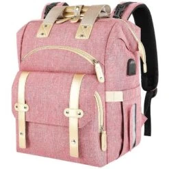 Itopfox Pink Diaper Backpack For Women With Insulated Pockets, USB Charging Port, RFID Anti-Theft Pocket, Stroller Straps, And Waterproof Fabric 13 Itopfox Pink Diaper Backpack For Women With Insulated Pockets, USB Charging Port, RFID Anti-Theft Pocket, Stroller Straps, And Waterproof Fabric -Kid's Home GUEST 83fdc6ae 4bed 42e5 8b4e e09dc4e0ab03