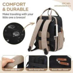 Itopfox Expandable Diaper Backpack For Twins - Dual Compartments, 26-36L Capacity, Includes Changing Pad & Stroller Straps, Unisex Black Khaki 12 Itopfox Expandable Diaper Backpack For Twins - Dual Compartments, 26-36L Capacity, Includes Changing Pad & Stroller Straps, Unisex Black Khaki -Kid's Home GUEST 8538ade4 7c9d 4e2a 999f a0ba3b8bde8b