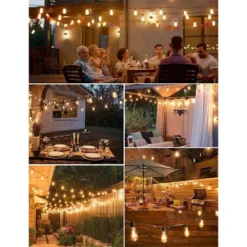 Itopfox Outdoor String Lights Waterproof 400FT Shatterproof Patio Lights With 212 Vintage Dimmable LED Edison Bulbs For Backyard Fence Garden -Kid's Home GUEST 872c420e 6859 402a 9068 54f37ec459f3