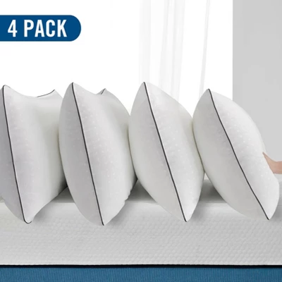 Itopfox Standard Size Bed Pillows For Sleeping 4 Pack, Luxury Hotel Pillows, Comfortable And Supportive, Machine Washable For Stomach, Back 1 Itopfox Standard Size Bed Pillows For Sleeping 4 Pack, Luxury Hotel Pillows, Comfortable And Supportive, Machine Washable For Stomach, Back