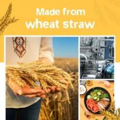 Itopfox 32-Piece Kitchen Plastic Wheat Straw Dinnerware Set, Service For 8, Unbreakable Dish Set - Dinner Plate, Dessert Plate, Cereal Bowl, Cup, 12 Itopfox 32-Piece Kitchen Plastic Wheat Straw Dinnerware Set, Service For 8, Unbreakable Dish Set - Dinner Plate, Dessert Plate, Cereal Bowl, Cup, -Kid's Home GUEST 890b4d8f 0259 4519 992c 8be44dfd0950 1