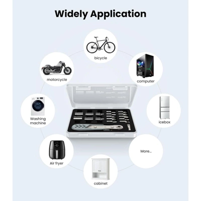 Itopfox 17-in-1 Right Angle Ratcheting Screwdriver Set With Bearing Steel Bits, 36-Tooth Mini Ratchet Wrench, Magnetic Offset ScrewdriveR 2 Itopfox 17-in-1 Right Angle Ratcheting Screwdriver Set With Bearing Steel Bits, 36-Tooth Mini Ratchet Wrench, Magnetic Offset ScrewdriveR - Image 2